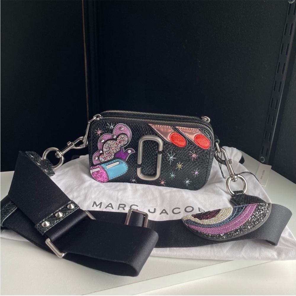 Marc Jacobs X Julie Verhoeven Leather Python Snake Snapshot Camera Bag - Picture 3 of 16